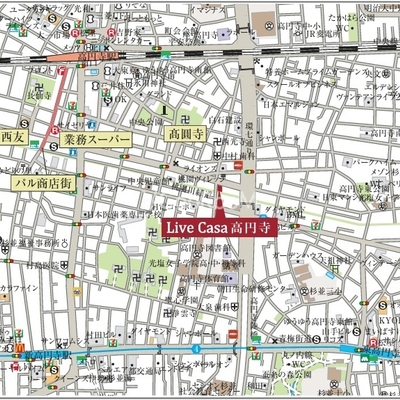 
						ライブカーサ高円寺 マップ