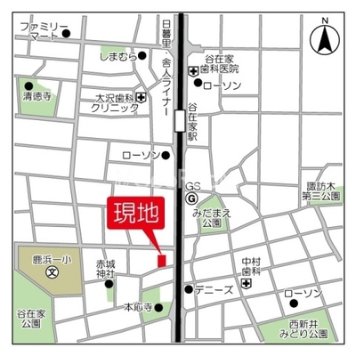 
						アルファコート谷在家 ロケーション