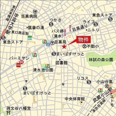
						シダープラザ目黒本町 場所