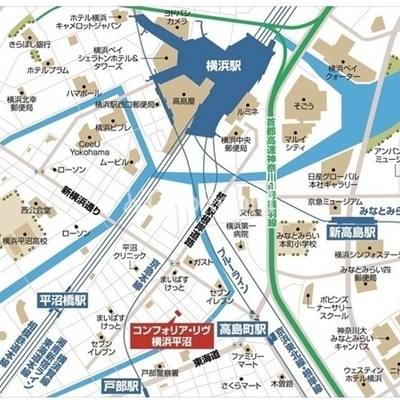 
						コンフォリア・リヴ横浜平沼 マップ