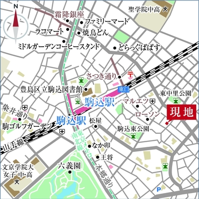
						テラス駒込サウス マップ